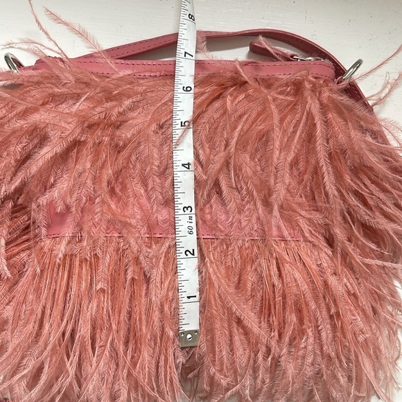 MARQUES ALMEIDA Pink Ostrich Feather and Leather purse bag NEW - Picture 11 of 12
